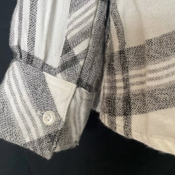 Rails‎ Hunter Plaid Button Down Shirt in Ash Cider Black and White Size L - Picture 3 of 6